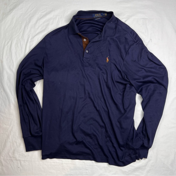 Polo Ralph Lauren LOT OF 5 Mens Large Shirt Long + Short Sleeve Crew Pony - Picture 9 of 16